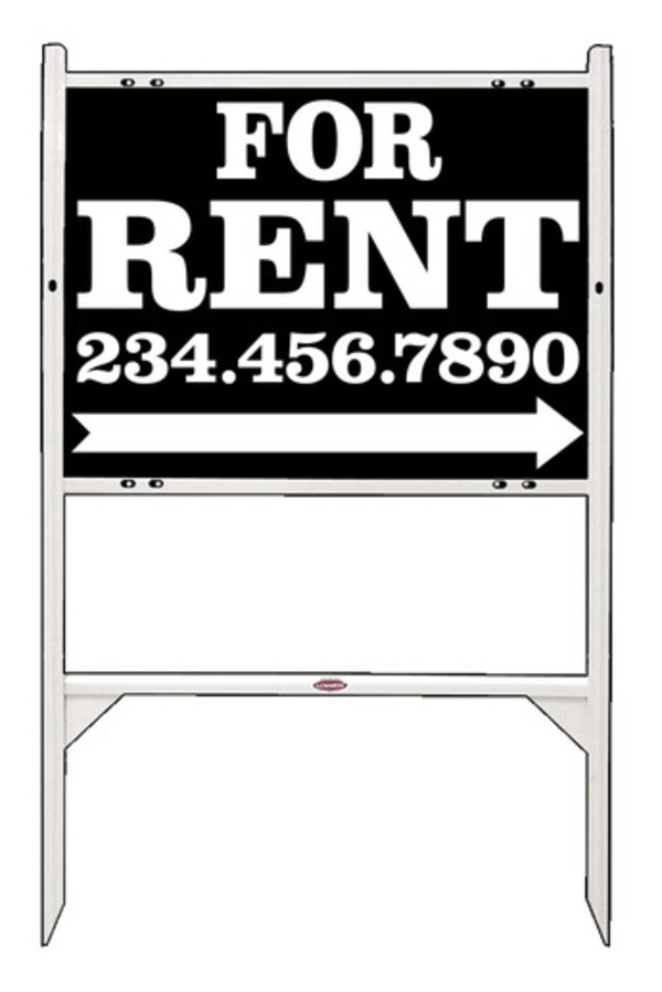 Angle Iron Frame and Sign Panel Unit, 18h x 24w, White